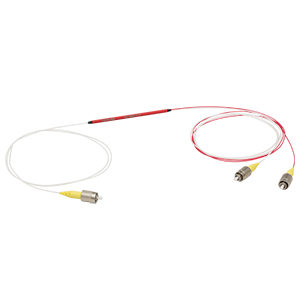 TW1064R1F1A - 1x2 Wideband Fiber Optic Coupler, 1064 ± 100 nm, 0.14 NA, 99:1 Split, FC/PC