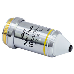 N10XW-PF - 10X Nikon CFI Plan Fluorite Objective, 0.30 NA, 3.5 mm WD