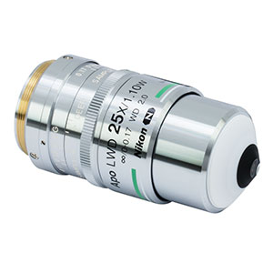 N25X-APO-MP1300 - 25X Nikon CFI APO LWD Objective, 420 - 1400 nm, 1.10 NA, 2.0 mm WD