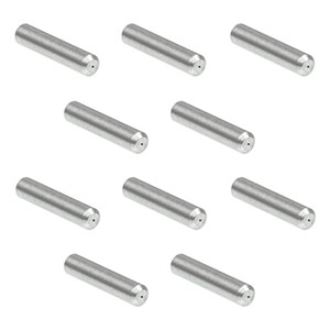 SFLC127-10 - Ø1.25 mm, 6.4 mm Long SS Ferrule for MM Fiber, Ø127 µm Bore Size, 10 Pack