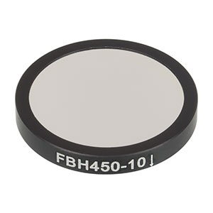 FBH450-10 - Hard-Coated Bandpass Filter, Ø25 mm, CWL = 450 nm, FWHM = 10 nm