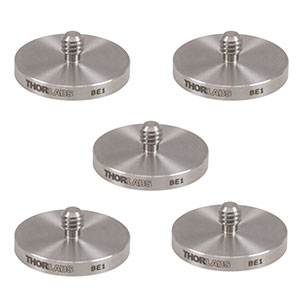 BE1-P5 - Ø1.25in Studded Pedestal Base Adapter, 1/4in-20 Thread, 5 Pack
