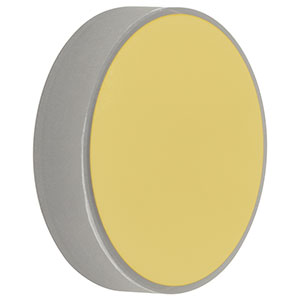 CM254-1000-M01 - Ø1in Gold-Coated Concave Mirror, f = 1000.0 mm