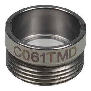 C061TMD - f= 11.0 mm, NA = 0.24, WD = 8.5 mm, DW = 633 nm, Mounted Aspheric Lens, Uncoated