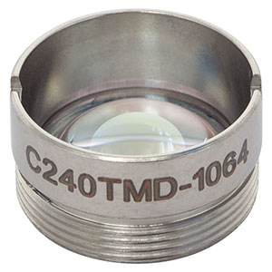 C240TMD-1064 - f = 8.0 mm, NA = 0.50, WD = 3.8 mm, Mounted Aspheric Lens, ARC: 1064 nm