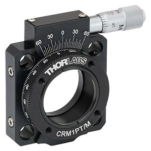 CRM1PT/M - Precision Cage Rotation Mount with Micrometer Drive, Ø1in Optics, M4 Tap