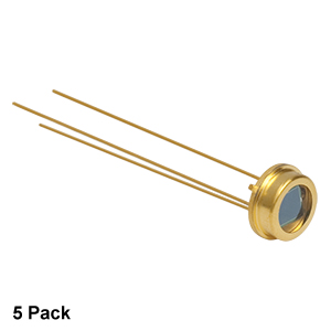 FDS100-P5 - Si Photodiode, 10 ns Rise Time, 350 - 1100 nm, 3.6 mm x 3.6 mm Active Area, 5 Pack