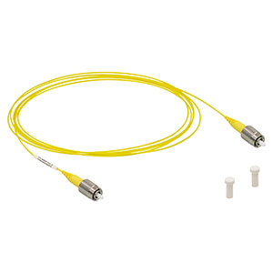 P1-S405Y-FC-2 - Single Mode Patch Cable with Pure Silica Core Fiber, 400 - 680 nm, FC/PC, Ø900 µm Jacket, 2 m Long