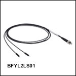 Bifurcated Fiber Bundle, Ø200 µm Core, 0.39 NA, SMA905 to Ferrules