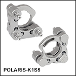 Polaris<sup>®</sup> Ø1in Kinematic Mirror Mount, 3 Adjusters with Side Holes, Monolithic Optic Retention