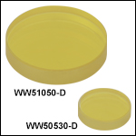 Calcium Fluoride (CaF<sub>2</sub>) Wedged Windows, AR Coating: 1.65 - 3.0 µm