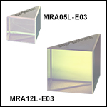 Leg-Coated Right-Angle Prism Mirrors, Dielectric Coating (750 nm - 1100 nm)
