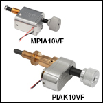 Vacuum-Compatible Piezoelectric Inertia Actuators, Threaded Mounting Barrel