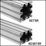 Construction Rails with 75 mm Sides, Raw Extrusion