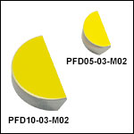 MIR-Enhanced Gold D-Shaped Mirrors (2 - 20 µm)