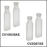 Borosilicate Glass Cuvettes with Stoppers, 2 Polished Sides