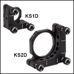Ø1in and Ø2in Precision Kinematic Mirror Mounts - Differential Adjusters