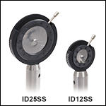 Stainless Steel, Post-Mounted Iris Diaphragms