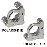 Polaris<sup>®</sup> Ø1in Kinematic Mirror Mounts, 3 Adjusters, Monolithic Optic Retention