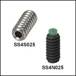 4-40 Stainless Steel or Alloy Steel Setscrews