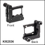 Kinematic Mount for 25 mm Tall Rectangular Optics