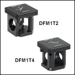 30 mm Cage-Compatible, Kinematic Beam-Turning Cube Bases and Inserts for Right-Angle Optics