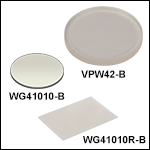 UV Fused Silica Broadband Windows, AR Coated: 650 - 1050 nm