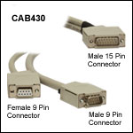 Laser Diode Current Controller and Temperature Controller Connection Cable