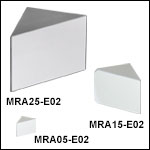 Right-Angle Prism Mirrors, Broadband Dielectric Coating (400 nm - 750 nm)