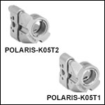 Ø1/2in Polaris<sup>®</sup> SM05-Threaded Kinematic Mirror Mounts, 2 Adjusters Ø1/2in Polaris<sup>®</sup> SM05-Threaded Kinematic Mirror Mounts, 2 Adjusters