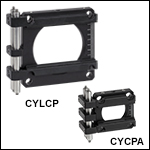 Cylindrical Lens Mounts for 30 mm and 60 mm Cage Systems