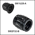 Adjustable Collimation Adapters for Ø1in (Ø25 mm) or Ø2in (Ø50 mm) Optics