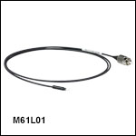 Ø105 µm Core, 0.22 NA FC/PC to Ferrule Patch Cable with Ø1.25 mm Ferrule, Heat-Shrink Tubing