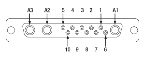 Male DB13W3 Pin Diagram