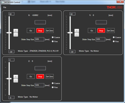MCM3000 Software Screenshot