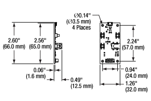 Mechanical Drawings of the Remote Handset