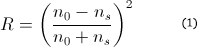 Fresnel Reflections Equation