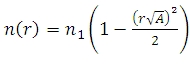 Index as a Function of Radius