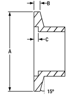 General Diagram of a KF Flange ISO Dimension