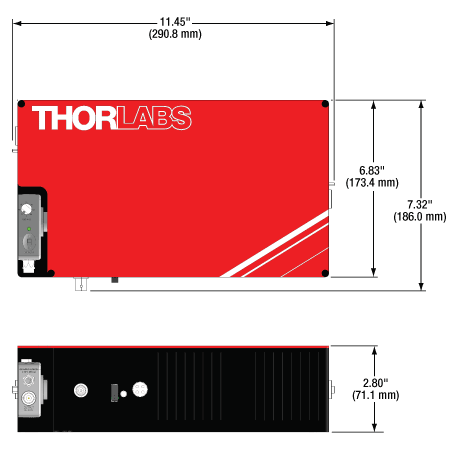 Laser Power Modulator Housing Dimensions