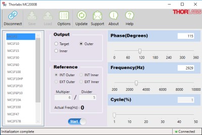 MC2000B Software Screenshot