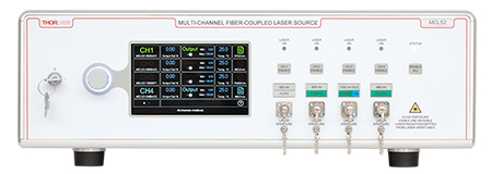 Front Panel of MCLS2 Laser Source
