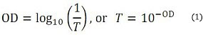 Optical Density Equation