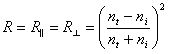 Reflectance at Normal Incidence