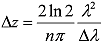 SD-OCT Resolution Equation