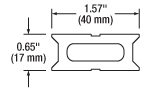 Drawing of 66 mm Double Dovetail Rail