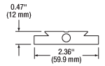 Drawing of 66 mm Single Dovetail Rail