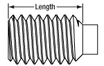 Nylon-Tipped Setscrew Length