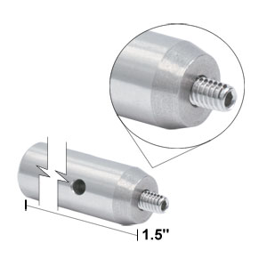 TR1.5 - Ø1/2in Optical Post, SS, 8-32 Setscrew, 1/4in-20 Tap, L = 1.5in