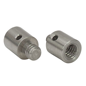AS8E25E - Adapter with Internal 8-32 Threads and External 1/4in-20 Threaded Stud